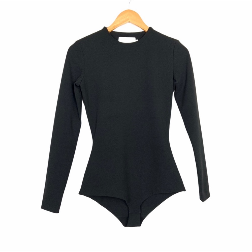 Solace London Keziah long sleeve bodysuit black size 2
